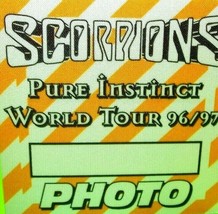 Scorpions Backstage Pass Pure Instinct World Tour Photo Original 1996 Hard Rock - £10.04 GBP