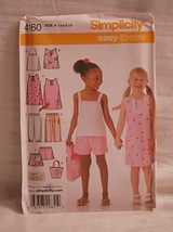 Simplicity 4160 Sewing Pattern Size A 3~8 Dress Halter Top Pants Shorts ... - $6.92