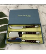 Reed &amp; Barton Cheese Knife Set of 3 Wood Handles Stainless Steel Serving - €25,61 EUR