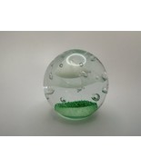 Vintage Green Glass Jelly Fish Blown Glass Paperweight 2 inches NB2 - $366.00 MXN