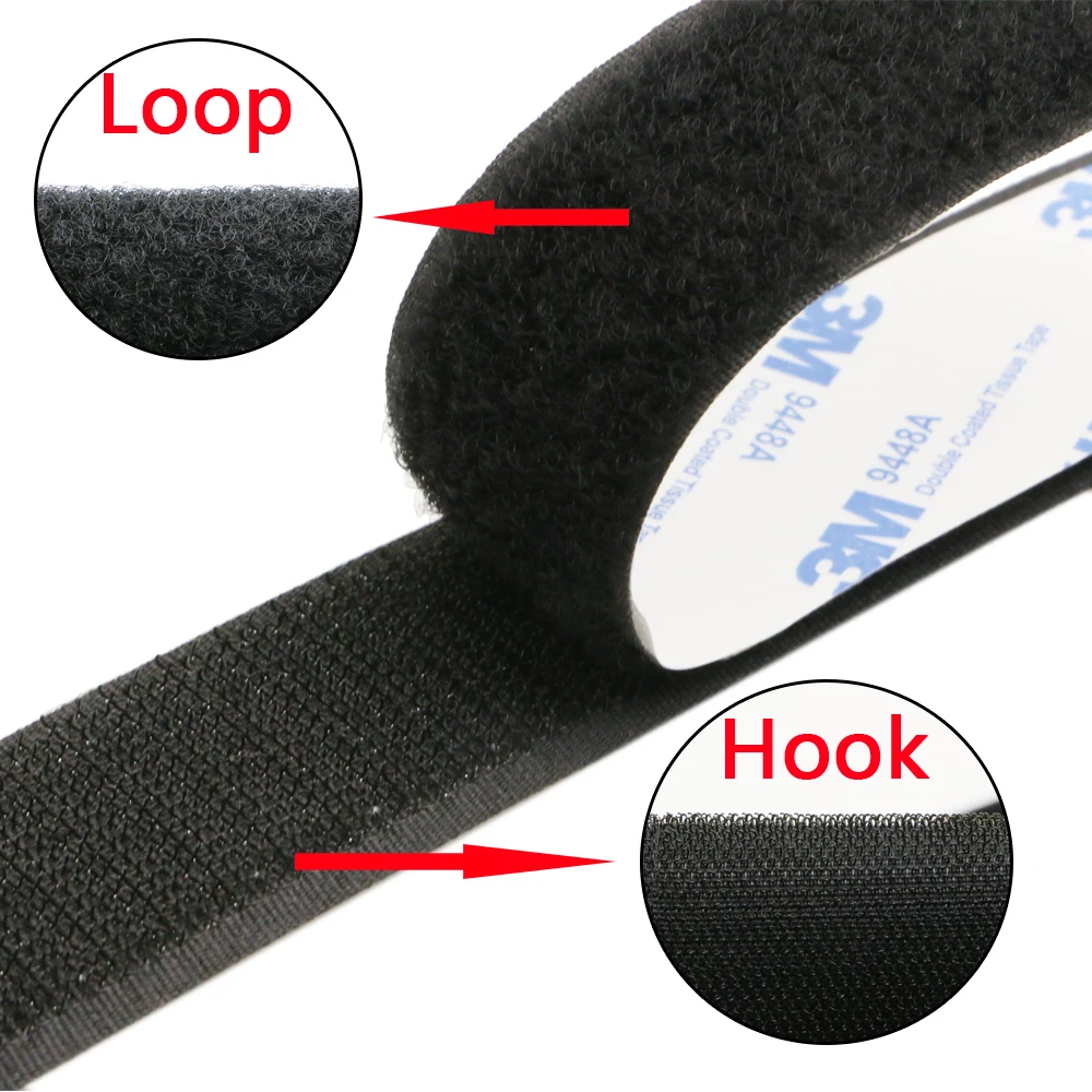 Sporting 1Meter/Pairs Strong Self Adhesive Hook and Loop Fastener Tape Nylon Sti - £23.43 GBP