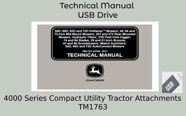 John Deere 4000 Series Compact Utility Tractor Attachments Manual See Pic TM1763 - £15.19 GBP+