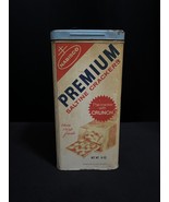 Vintage 1969 Nabisco Premium Saltine Crackers Metal Storage Tin 14oz - $15.00