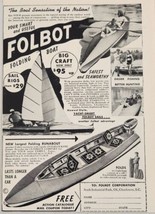 1954 Print Ad Folbot Folding Boats Sail Rags &amp; Paddling Charleston,SC - £10.77 GBP