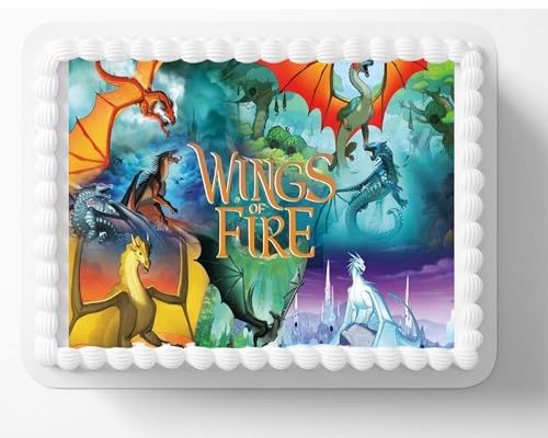 Generic Fire Wings Dragons Edible Image Mystical Edible Birthday Cake ...