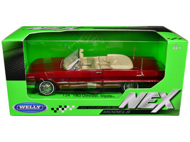 1963 Chevrolet Impala Convertible Red Metallic &quot;NEX Models&quot; 1/24 Diecast Mode... - £29.66 GBP