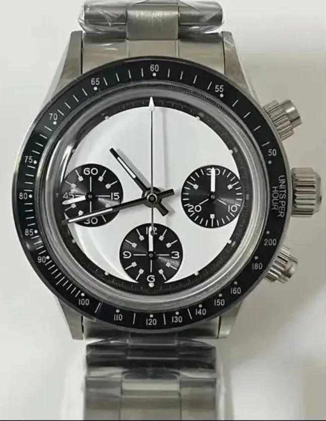 7750 Chronograph Vintage Combined Panda Watch Men Vk63 Quartz Wristwatch... - £117.59 GBP