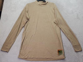 XGO Flame Retardant Shirt Mens Medium Tan Knit Modacrylic Long Sleeve Mo... - £11.11 GBP