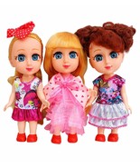 Toyshine Pack of 3 Cuties Doll Set for Kids, 6 Inches, PVC Non-Toxic Mat... - £27.90 GBP