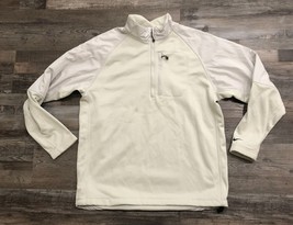 Nike Golf Therma Fit Mens Medium Ivory 1/4 Zip Long Sleeve Pullover - $19.21