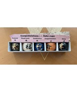 Congratulations Sake Cup Kutani Ware Gold Accents Japan Vtg Set Of 5 Boxed - $128.88 CAD