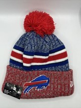 Buffalo Bills New Era NFL On-Field Cuffed Pom Knit Hat OS - £24.99 GBP