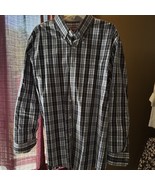 Mens Izod Button Down Blue Check Size L - $23.25 CAD