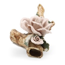 Porcelain Rose, Bavaria Rose Flower, Vintage Centerpiece, Ceramic Hand P... - $75.00