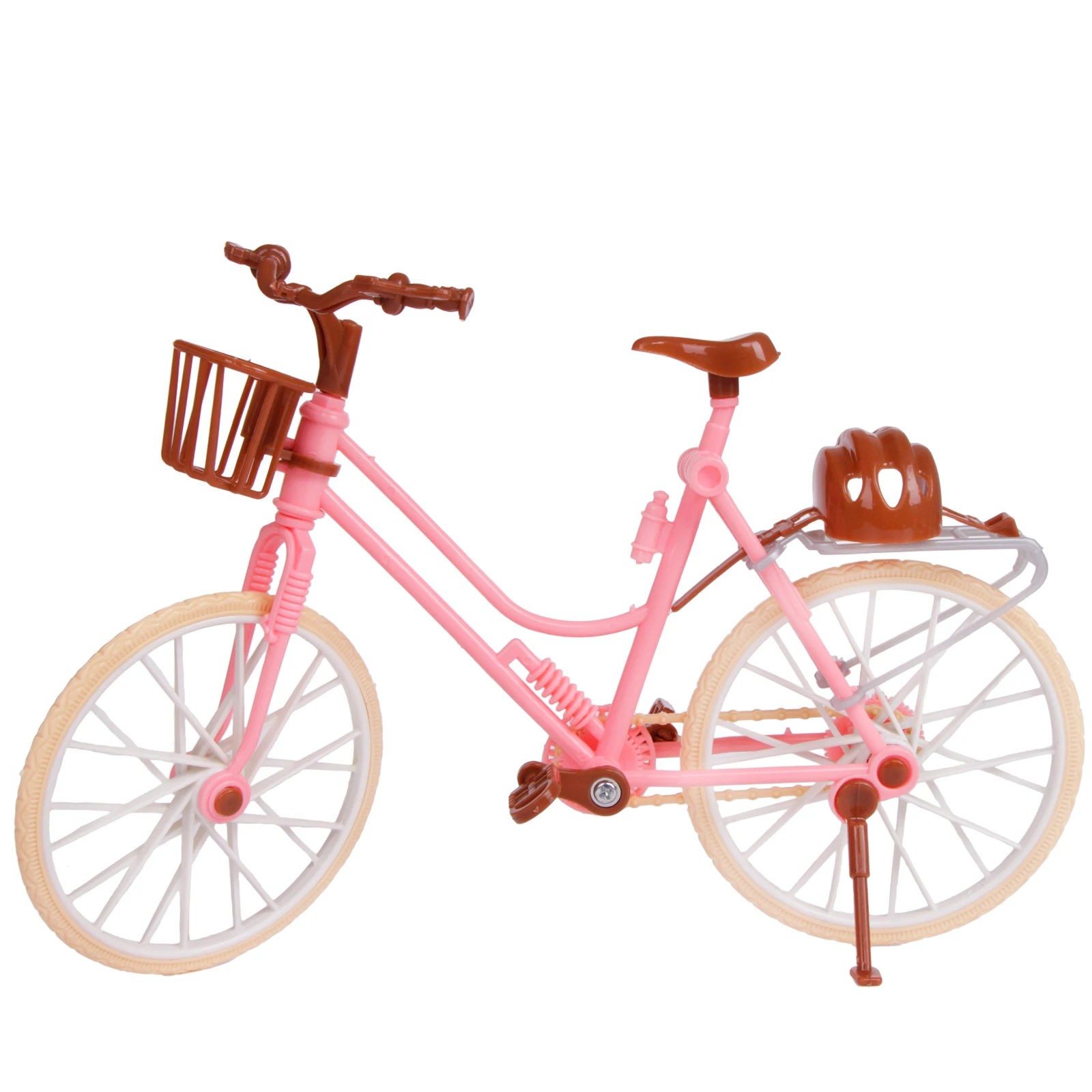 1 PCS Mini High Quality Pink Plastic Bicycle Bike Doll Accessories Outdoor - £7.89 GBP