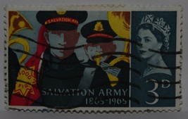 Vintage Stamps British Great Britain England Uk 3 D Salvation Army Stamp X1 B7 - £1.34 GBP