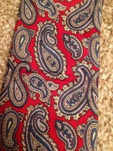 Men&#39;s Necktie Carriage Cravats Ltd. Made In U.S.A 100% Silk Red Blue White  - £9.73 GBP