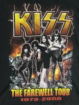 Vintage Kiss The Farewell Tour 1973-2000 Concert T-Shirt Adult Size Large - $93.49