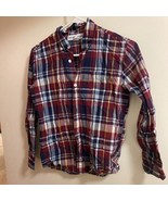 Old Navy Girls Shirt Button Up Plaid Longsleeve Red Blue White Yellow Ch... - £3.38 GBP