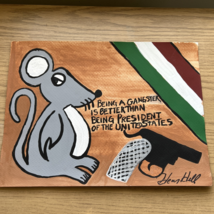 HENRY HILL GOODFELLA ORIGINAL 11 X 15  BEING A GANGSTER PAINTING, MOB ART - $5,854.81 MXN