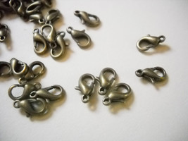Lobster Clasps Antiqued Bronze Bulk Findings 10mm Claw Supplies Wholesale 50/100 - £2.77 GBP+