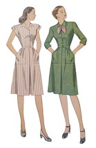 Vtg 1940s Simplicity Pattern 1381 Womens /Misses One Piece Dress Size 14 Bust 32 - £20.83 GBP