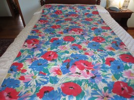 4097. Kessler Large Floral Apparel Craft Quilting Cotton FABRIC-44&quot; X 3-1/2 Yds. - £11.15 GBP