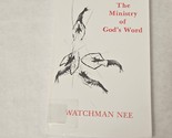 The Ministry  of God&#39;s Word by Watchman Nee paperback 1971 - £8.81 GBP