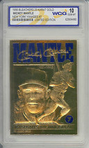 1996 Baseball Mickey Mantle New York Yankees #7 23k Oro Cartoline - Grado 10 - £10.00 GBP