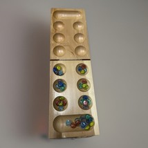 Vintage Wooden Mancala Game – Folding Board with 40 Colored Stones  - $464.58 MXN