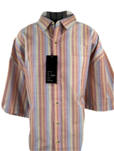Jordan Craig Men&#39;s Casual Shirt Rose Fuchsia Blue Yellow Short Sleeves S... - $17.99