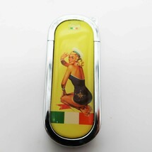 Vintage Vespa pin up girl sailor outfit Italian flag butane lighter - £7.98 GBP