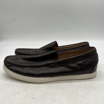 Joseph Abboud Mens Brown Leather Slip On Shoes Size 10 - $17.33