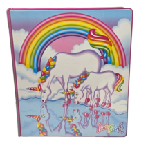 LISA FRANK HAPPY 30th BIRTHDAY MARKIE + CELESTE UNICORN RAINBOW 3 RING B... - $7.60