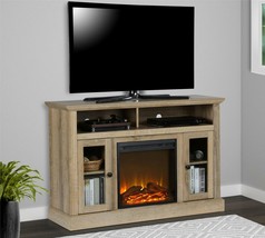 Electric Fireplace TV Console Media Entertainment Center Stand 50&quot; Weathered Oak - £315.42 GBP