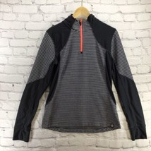 Mondetta Pullover Athletic Shirt Womens Sz L Large Quarter zip Gray Black  - £11.60 GBP