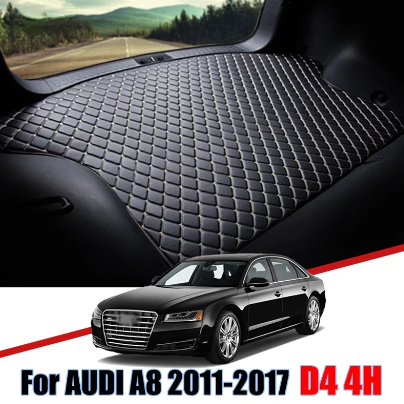 Leather Car Trunk Storage Pads For Audi A8 D4 4H 2011 2012 2013 2014 201... - $53.86