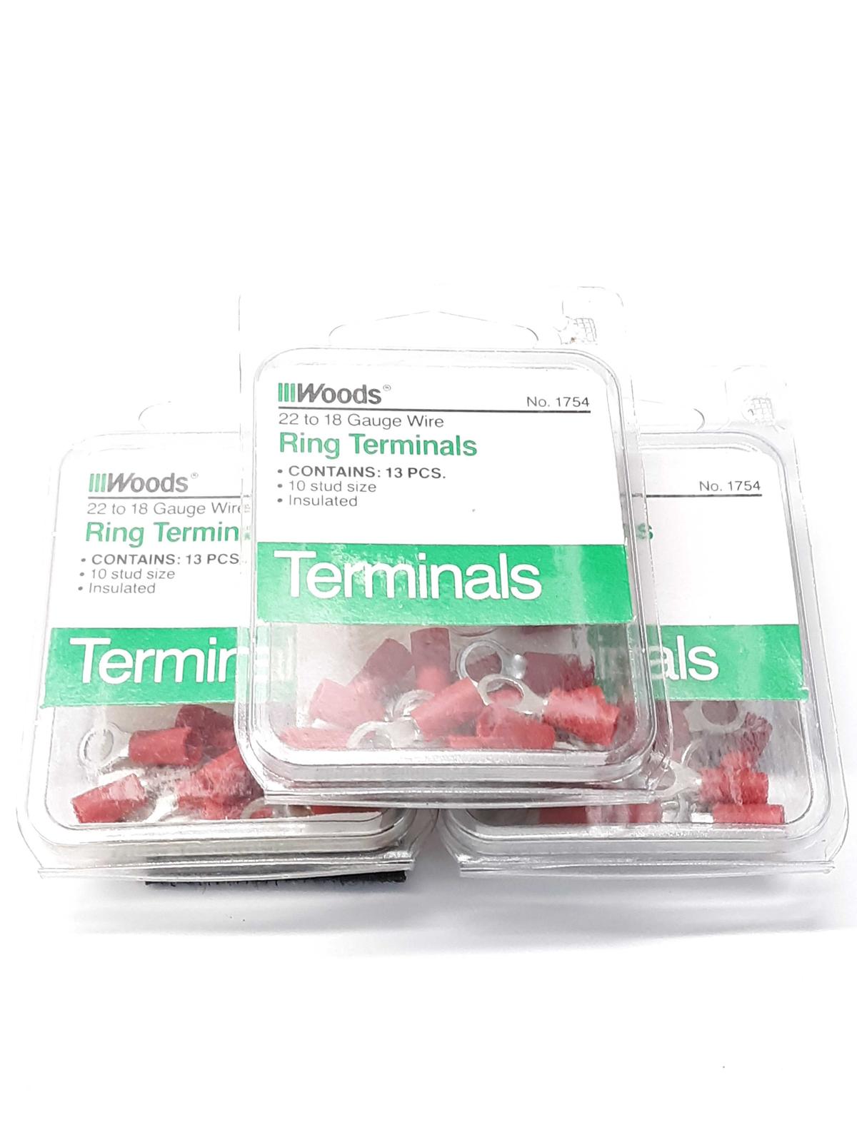 Woods 1754 22 To 18 Gauge Wire Ring Terminal Lot of 3 - $12.50