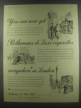1954 Rothmans of Pall Mall Ad - You can now get Rothmans de Luxe cigarettes  - £14.72 GBP