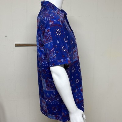 Snoop Dogg Dogg Supply Shirt Mens 2XL Blue Bandana Print Short Sleeve Cotton Item image 5