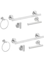 8pcs Bathroom Hardware Set Wall Mounted Brushed Towel Bar Toilet Paper H... - $19.79