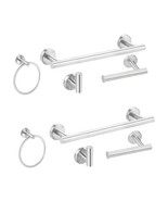 8pcs Bathroom Hardware Set Wall Mounted Brushed Towel Bar Toilet Paper H... - $370.47 MXN