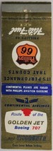 VTG 1959 Universal Matchbook Cover Continental Airlines Phillips 66 Boeing 707 - £6.49 GBP