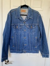 Vintage 1980’s LEVIS Denim Trucker Jacket Men’s 38L 71506-0216 Blue - £39.32 GBP