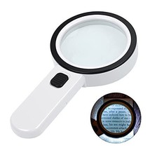 AIXPI Magnifying Glass with Light 30X Handheld Large Magnifying Glass 12 LED ... - £30.64 GBP