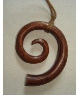 Coco Loco Handmade Wooden Swirl Curls Spirals Necklace Tribal - $20.46 CAD