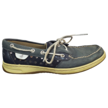 SPERRY 61428 Top Sider Slip On Shoes Blue Leather Sequins Almond Toe Wom... - $23.52