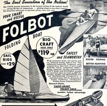Folbot Folding Boat 1953 Advertisement Vintage Kayak Sailboats Fishing D... - $29.99