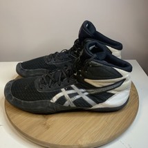Asics Matflex 6 Mens Size 10.5 Wrestling Shoes Black Silver Athletic Sne... - $29.69