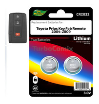 Key Fob Remote Batteries (2) For 2004-2009 Toyota Prius Replacement, Free S/H - £3.89 GBP
